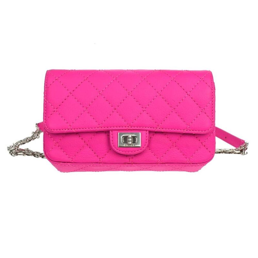 Chanel Reissue 2.55 Flap Clutch Quilted Aged Calfskin Pink Leather Shoulder Bag